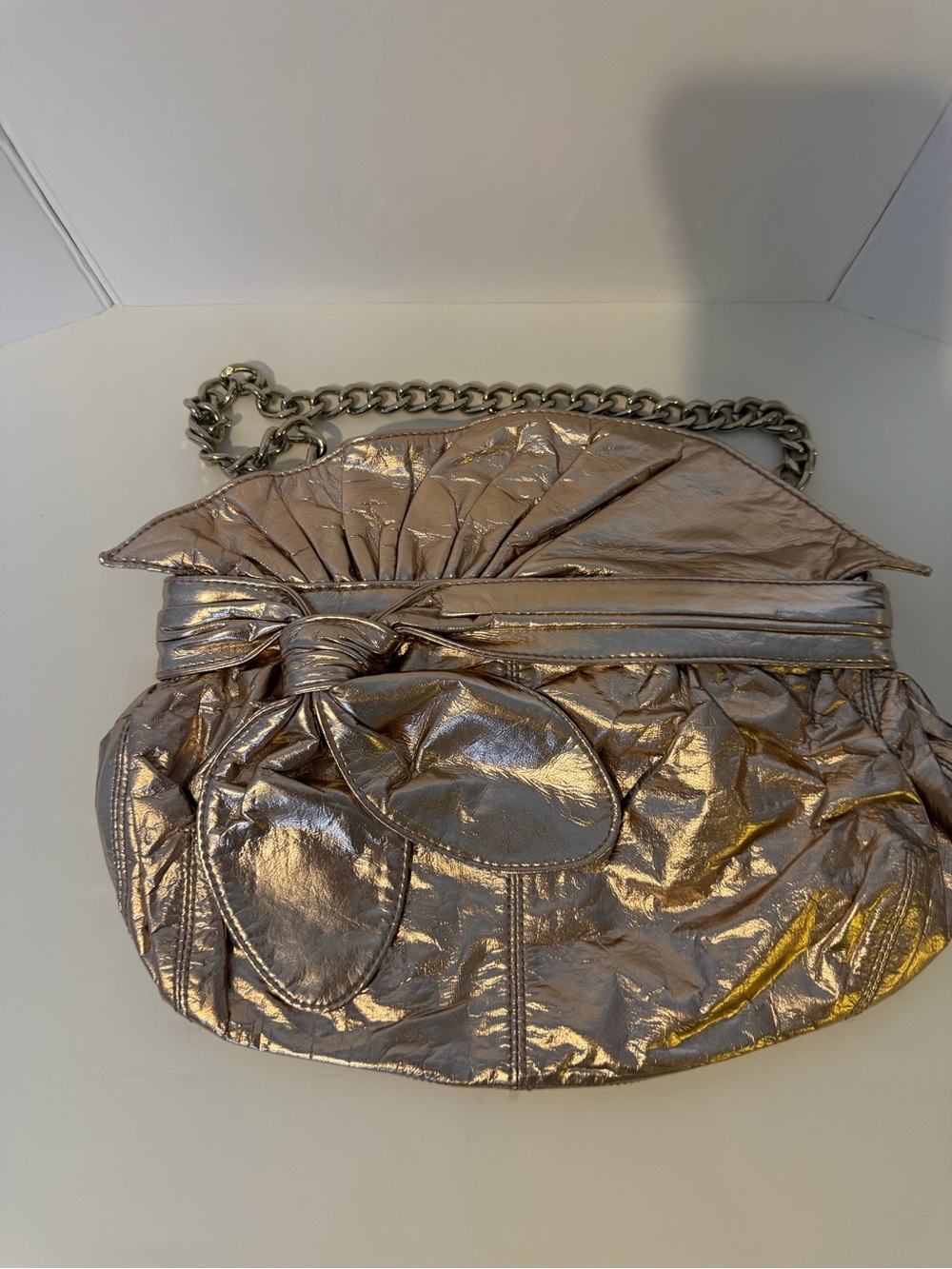 Loeffler Randall for Target Metallic Rose Gold Chain-Handle Women's Bag